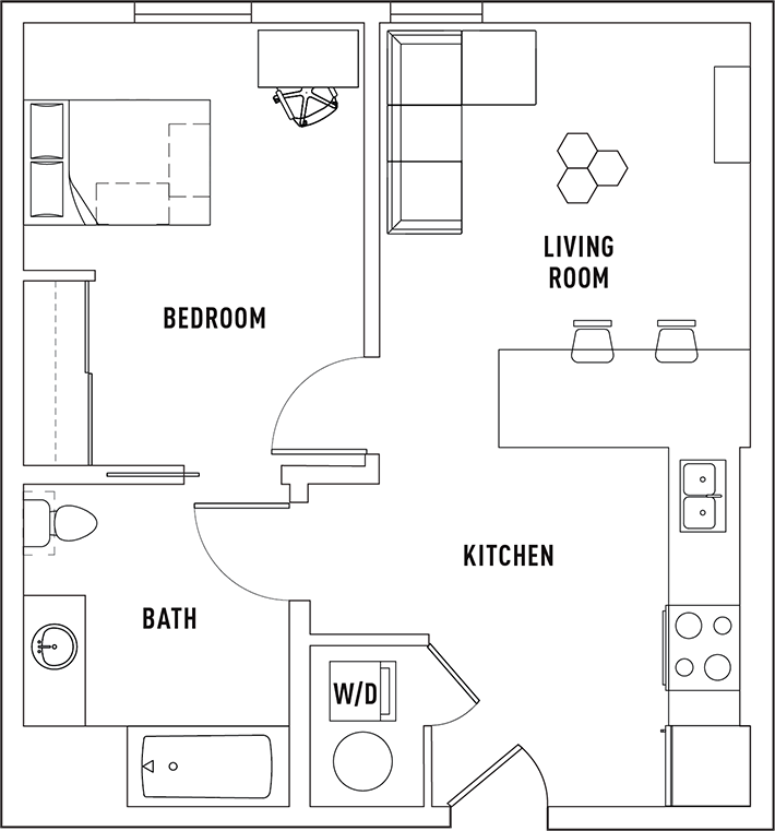 1 Bed 1 Bath