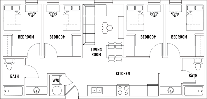 4 Bed 2 Bath