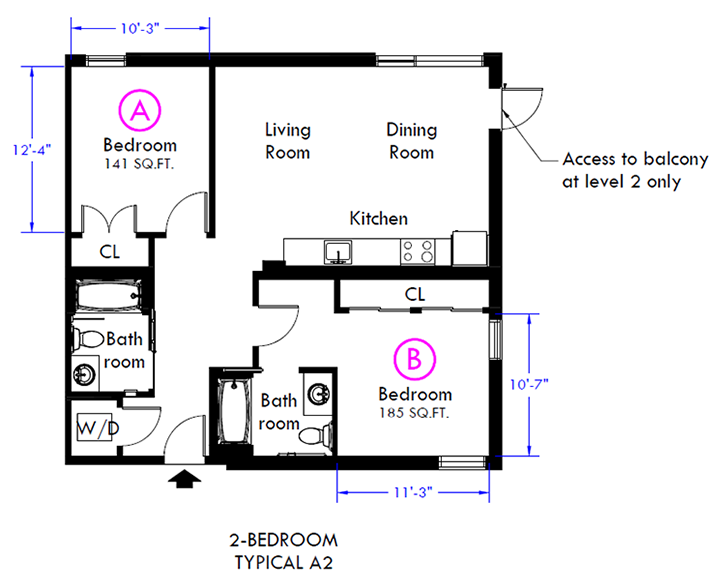 2-Bedroom Typical A2