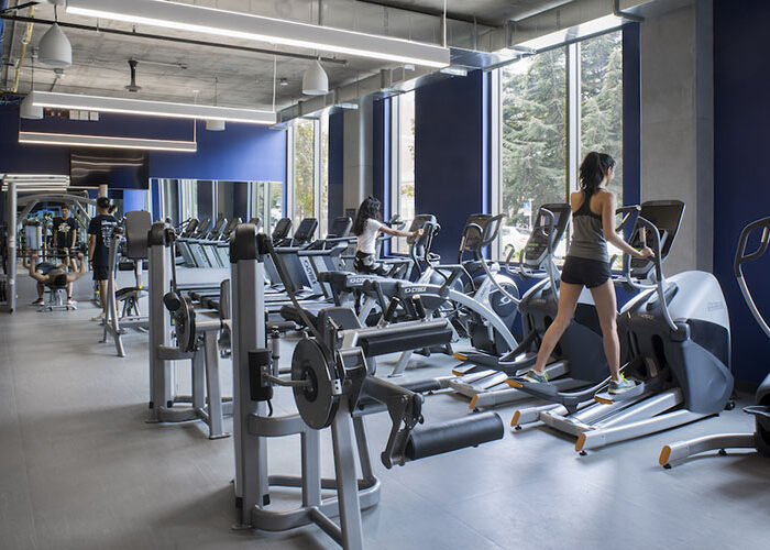 fitness center in Blackwell Hall