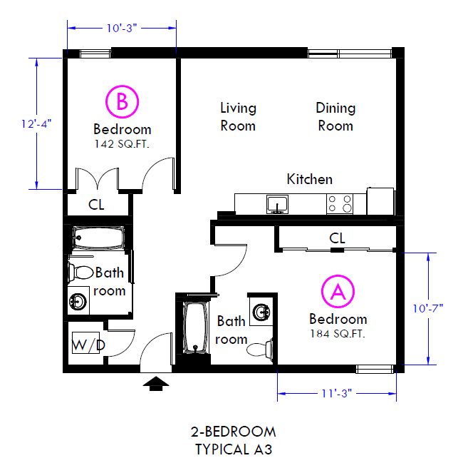 2-Bedroom Typical A3