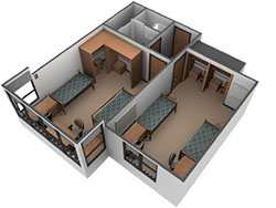 Suite in Units, Side View 2